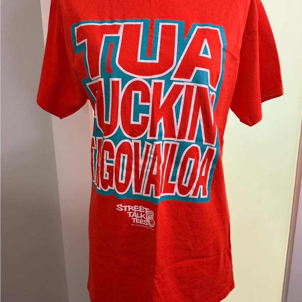 NEW Miami Dolphins Tua Explicit Graphic Orange T shirt  Size Medium